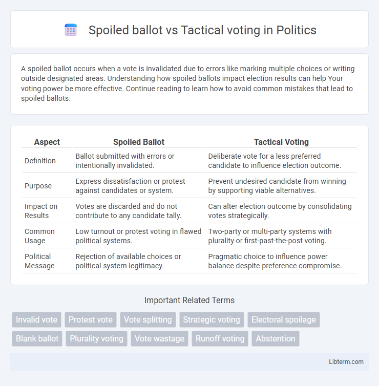 Tactical voting vs Spoiled ballot in Politics - What is The Difference?