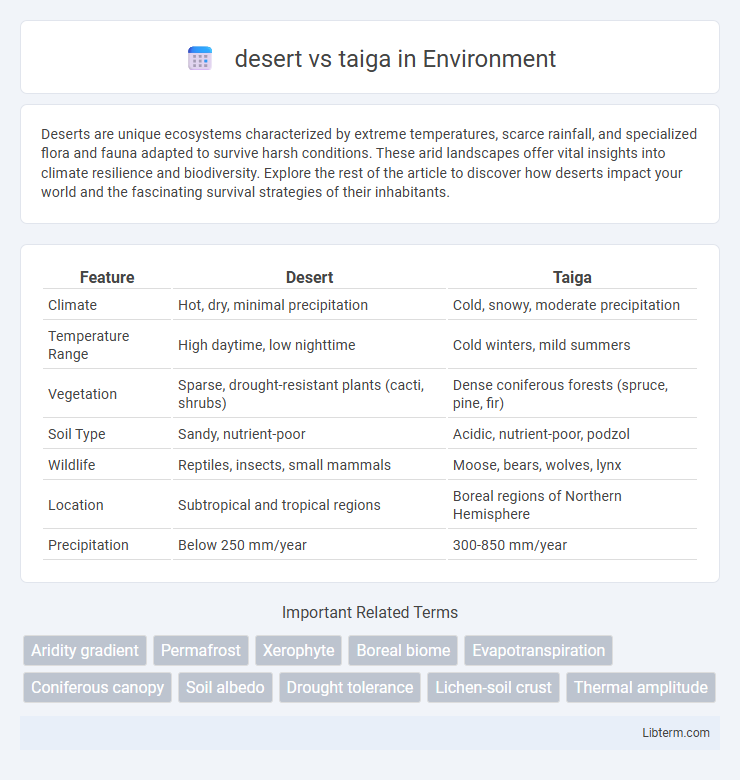 taiga vs desert in Environment - What is The Difference?