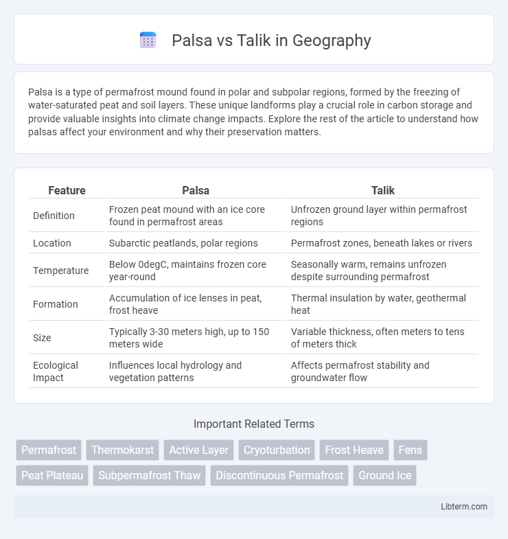 Talik vs Palsa in Geography - What is The Difference?