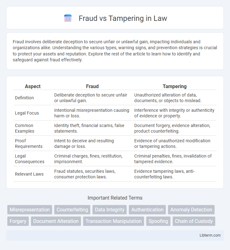 Tampering vs Fraud in Law - What is The Difference?