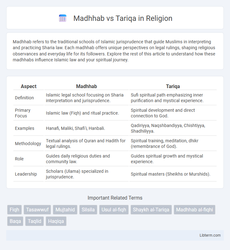 Tariqa vs Madhhab in Religion - What is The Difference?