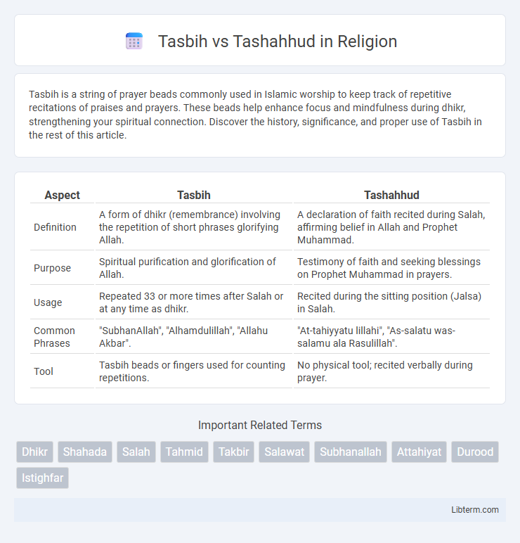Tashahhud vs Tasbih in Religion - What is The Difference?