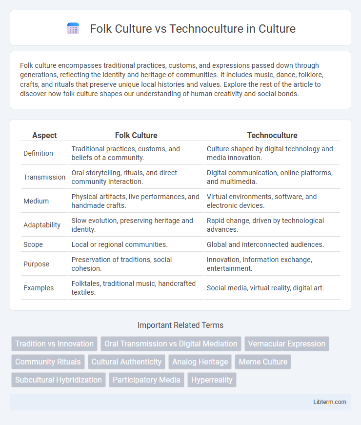 Technoculture vs Folk Culture in Culture - What is The Difference?