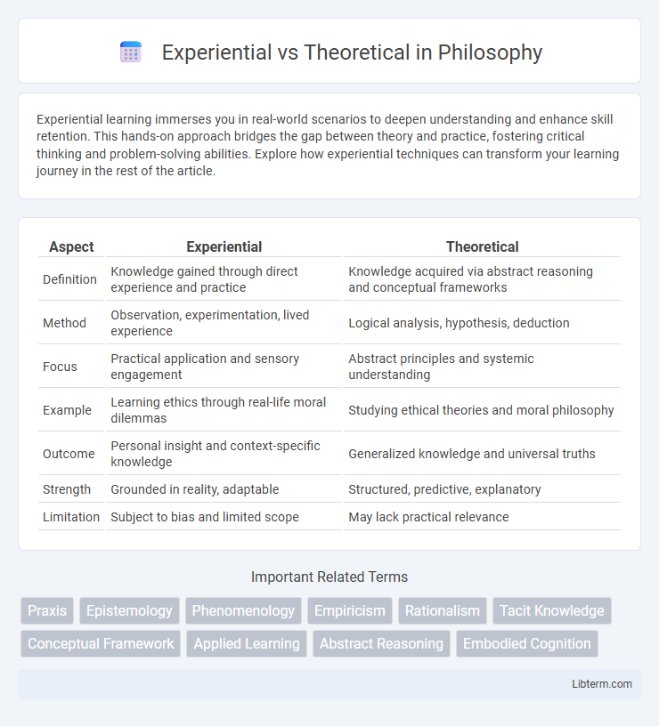 Theoretical vs Experiential in Philosophy - What is The Difference?