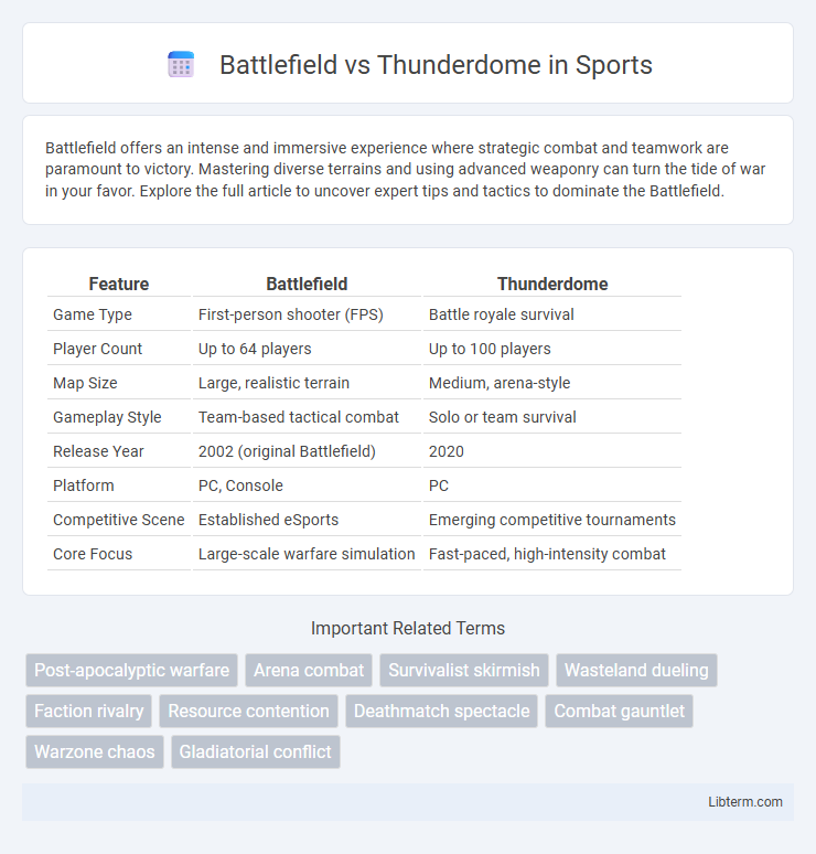 Thunderdome vs Battlefield in Sports - What is The Difference?