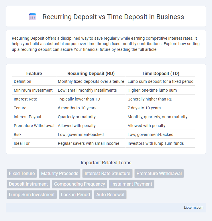 Time Deposit vs Recurring Deposit in Business - What is The Difference?