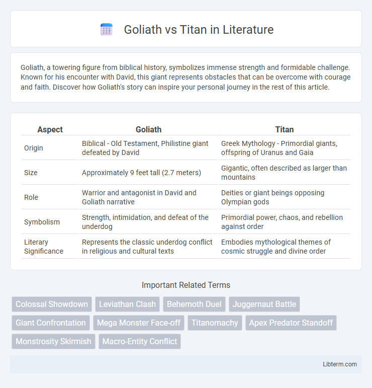 Titan vs Goliath in Literature - What is The Difference?