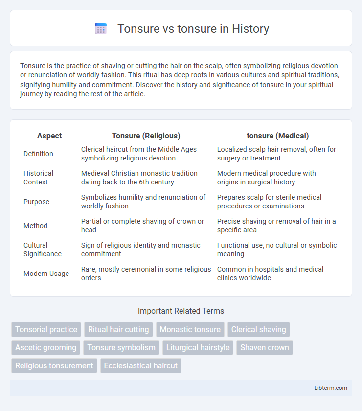 tonsure vs Tonsure in History - What is The Difference?