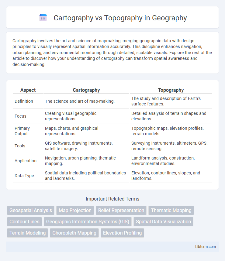 Topography vs Cartography in Geography - What is The Difference?