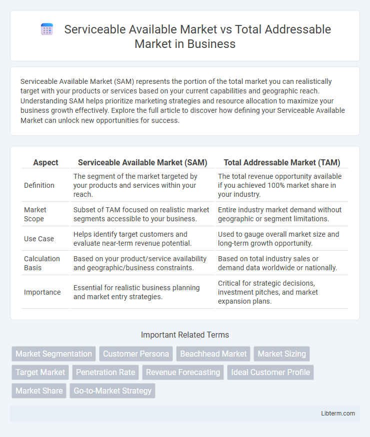 Total Addressable Market vs Serviceable Available Market in Business - What is The Difference?