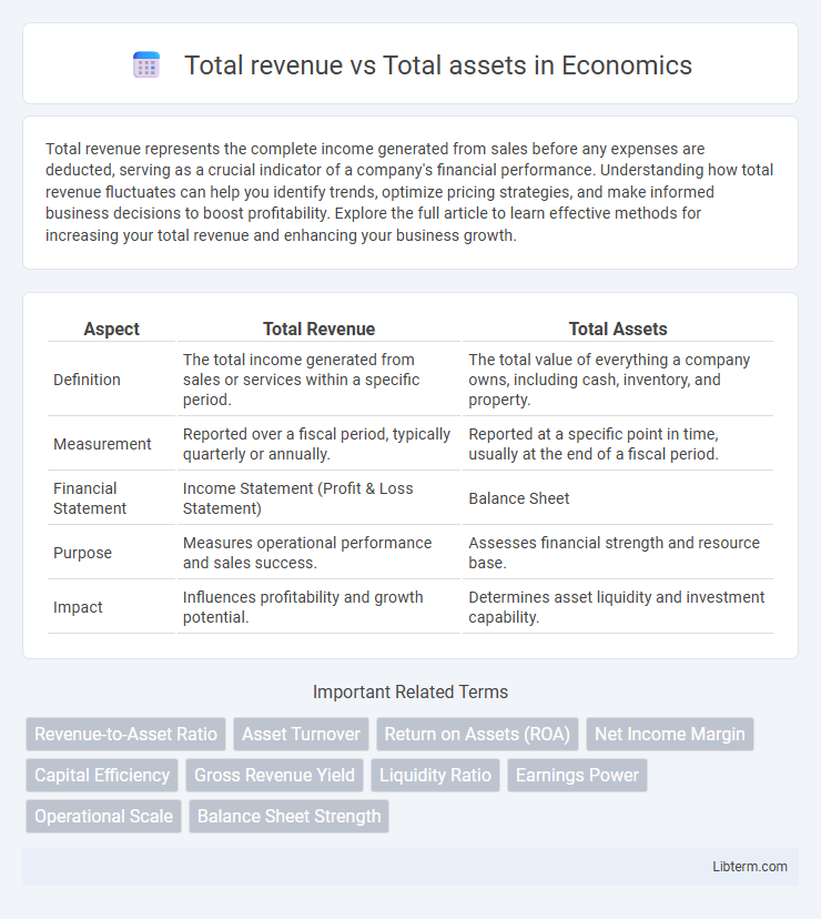 Total assets vs Total revenue in Economics - What is The Difference?