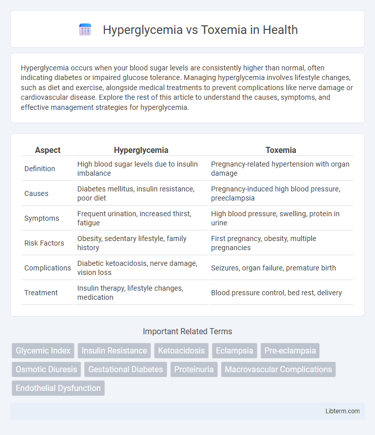 Toxemia vs Hyperglycemia in Health - What is The Difference?