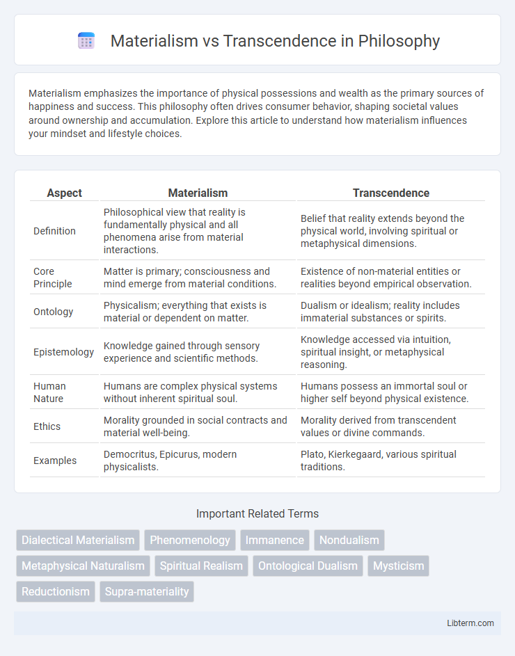 Transcendence vs Materialism in Philosophy - What is The Difference?