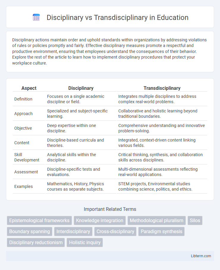 Transdisciplinary vs Disciplinary in Education - What is The Difference?
