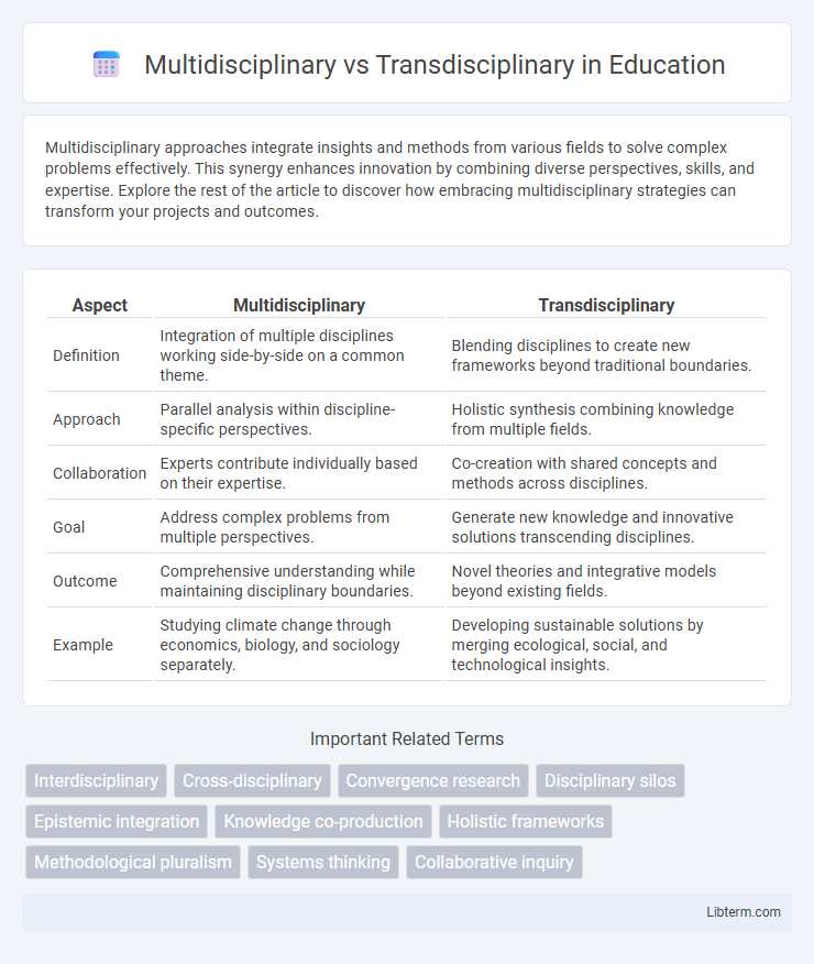 Transdisciplinary vs Multidisciplinary in Education - What is The Difference?