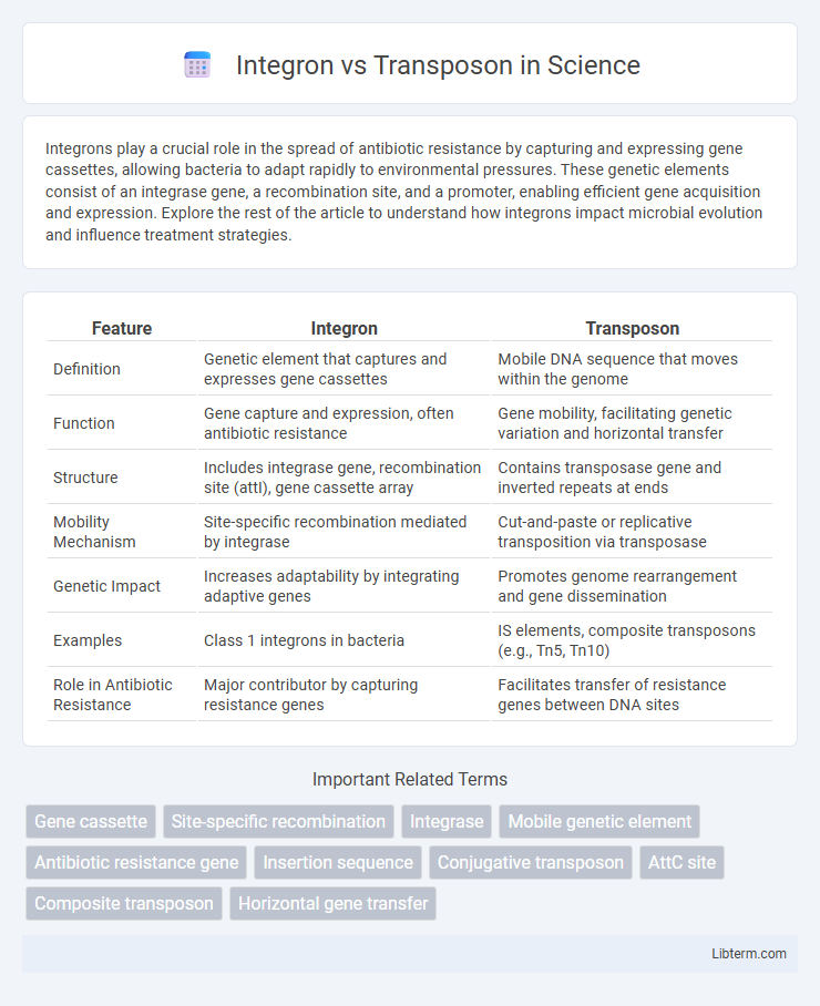 Transposon vs Integron in Science - What is The Difference?