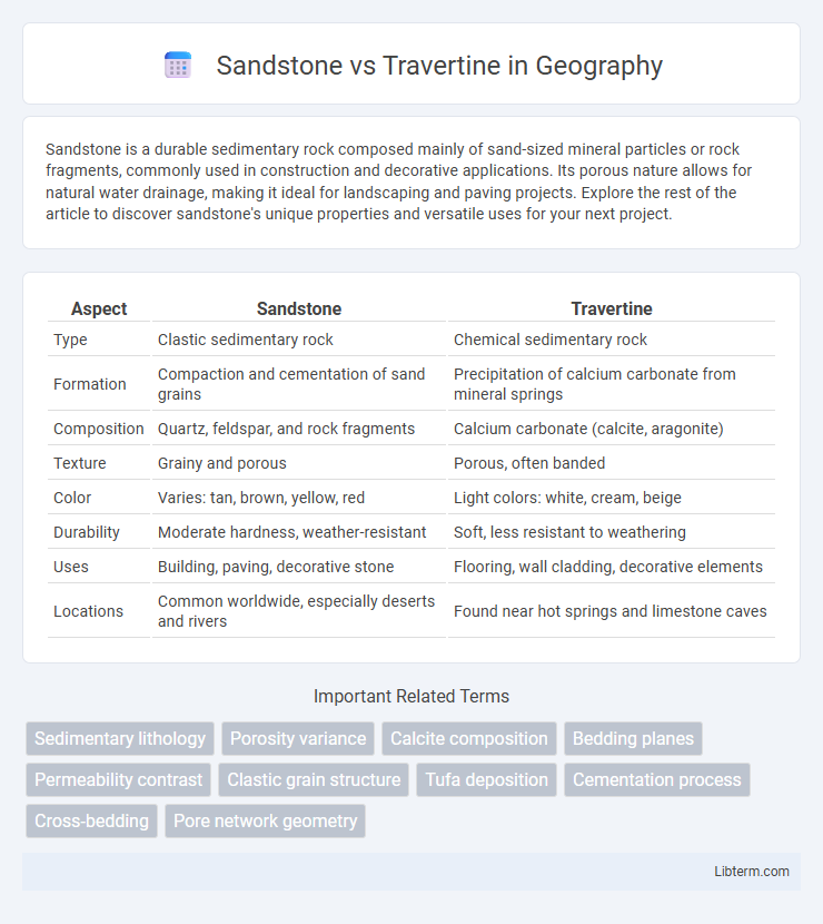 Travertine vs Sandstone in Geography - What is The Difference?