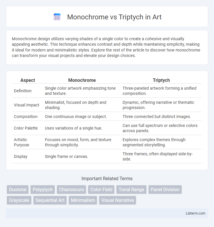 Triptych vs Monochrome in Art - What is The Difference?