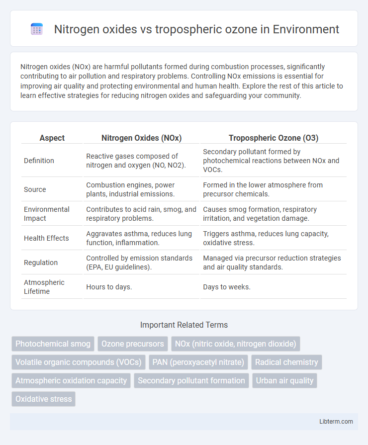 tropospheric ozone vs Nitrogen oxides in Environment - What is The Difference?