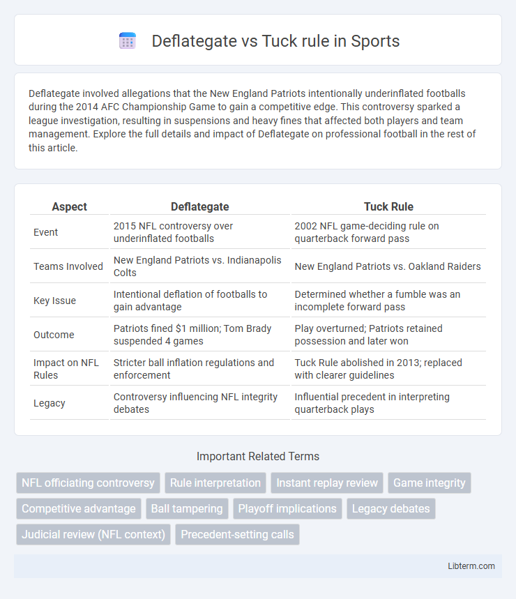 Tuck rule vs Deflategate in Sports - What is The Difference?