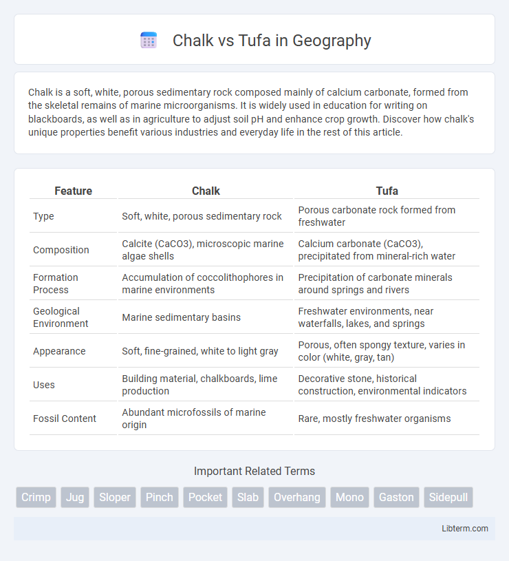 Tufa vs Chalk in Geography - What is The Difference?