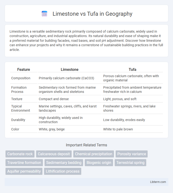 Tufa vs Limestone in Geography - What is The Difference?