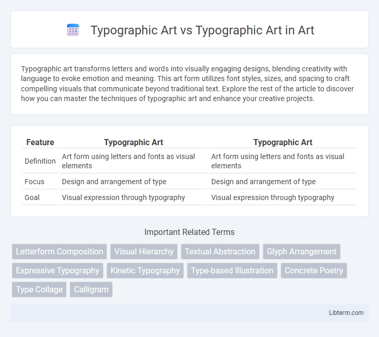 Typographic Art vs Typographic Art in Art - What is The Difference?