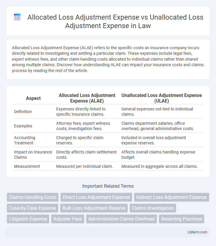 Unallocated Loss Adjustment Expense vs Allocated Loss Adjustment Expense in Law - What is The Difference?