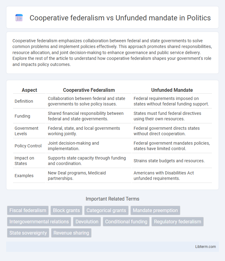 Unfunded mandate vs Cooperative federalism in Politics - What is The Difference?