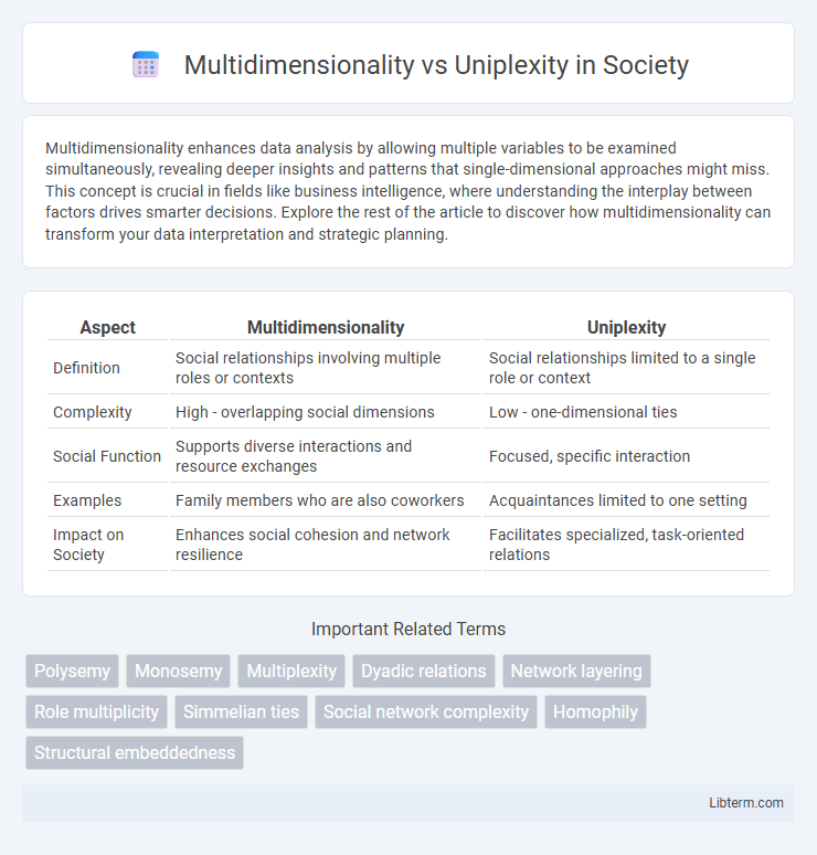 Uniplexity vs Multidimensionality in Society - What is The Difference?