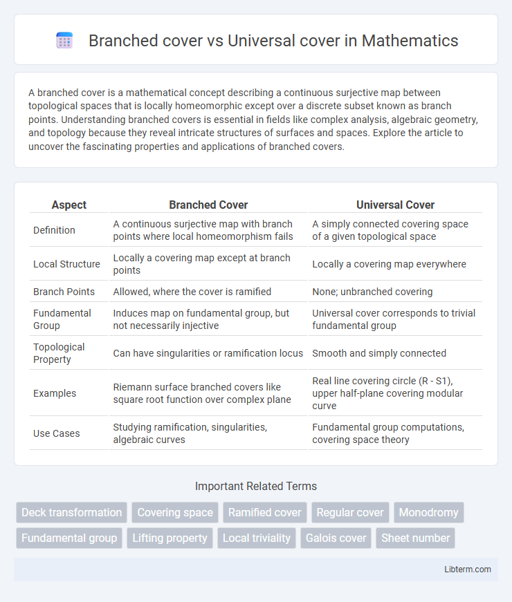 Universal cover vs Branched cover in Mathematics - What is The Difference?