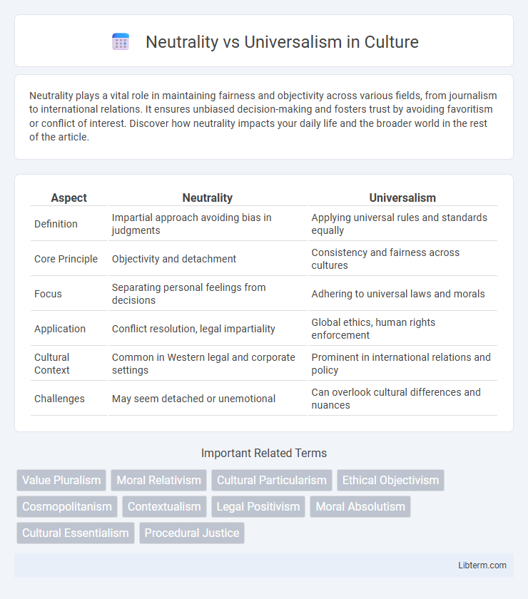 Universalism vs Neutrality in Culture - What is The Difference?