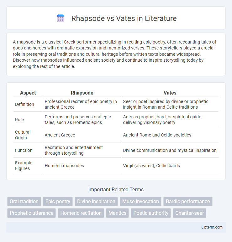 Vates vs Rhapsode in Literature - What is The Difference?