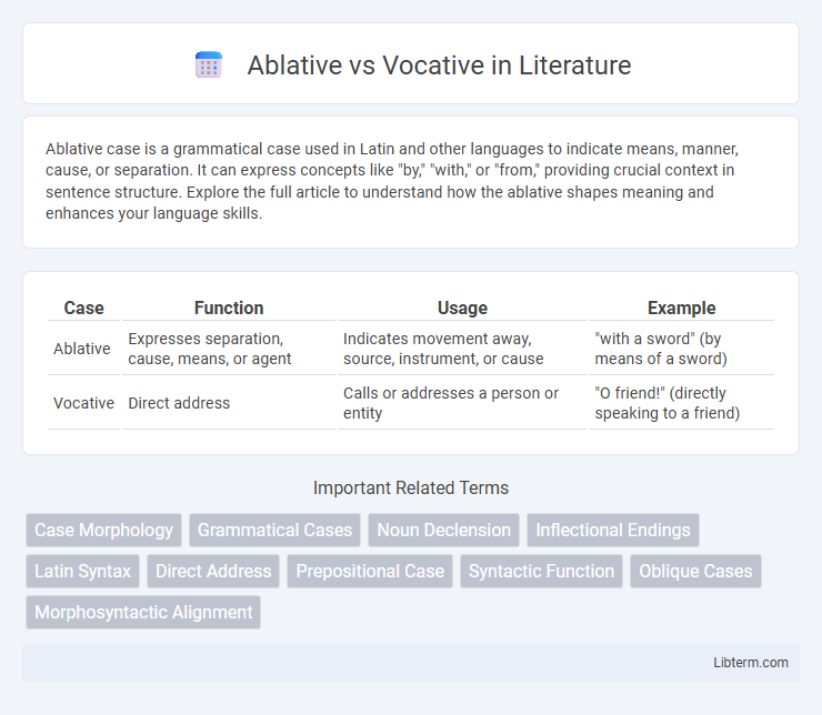 Vocative vs Ablative in Literature - What is The Difference?