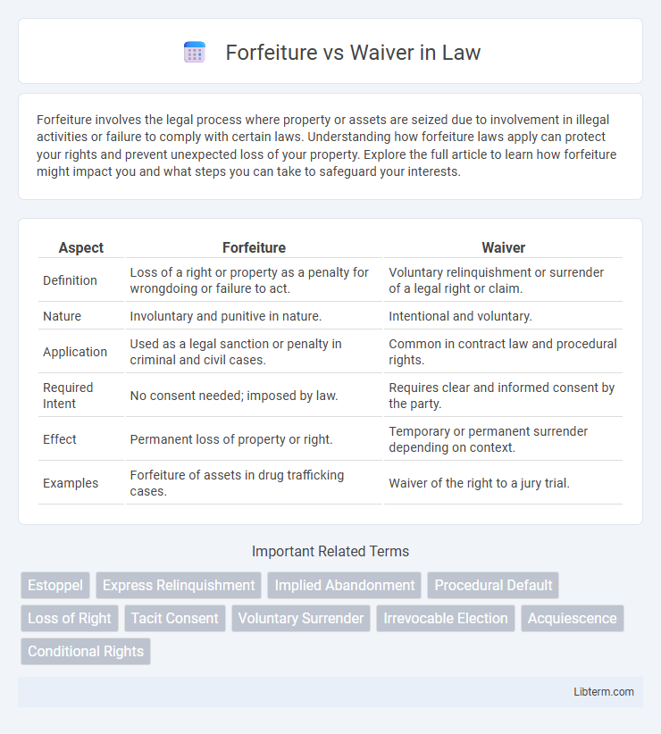 Waiver vs Forfeiture in Law - What is The Difference?