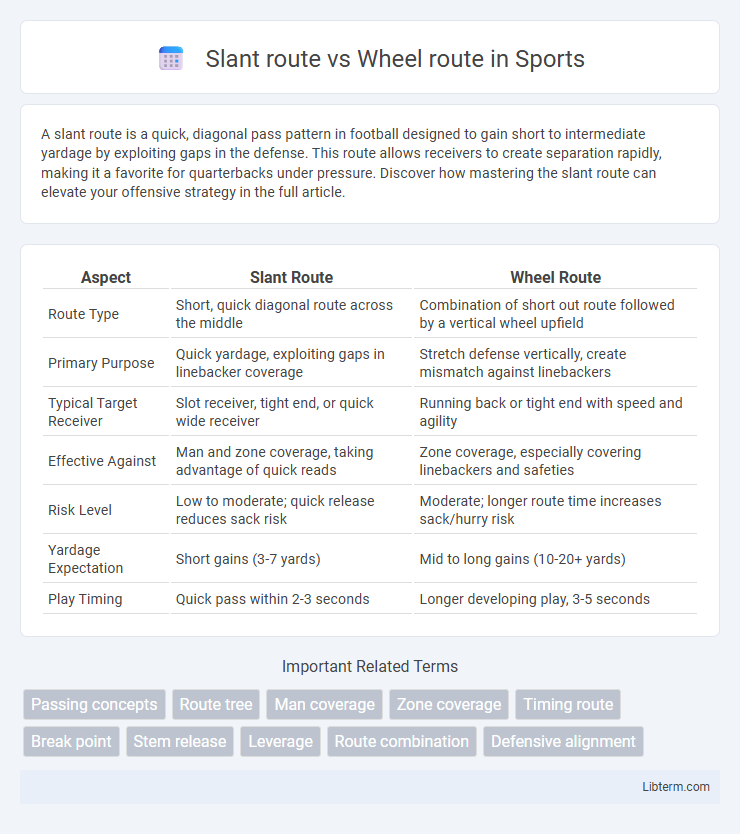 Wheel route vs Slant route in Sports - What is The Difference?