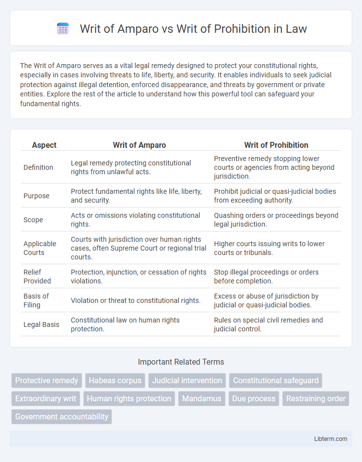 Writ of Prohibition vs Writ of Amparo in Law - What is The Difference?