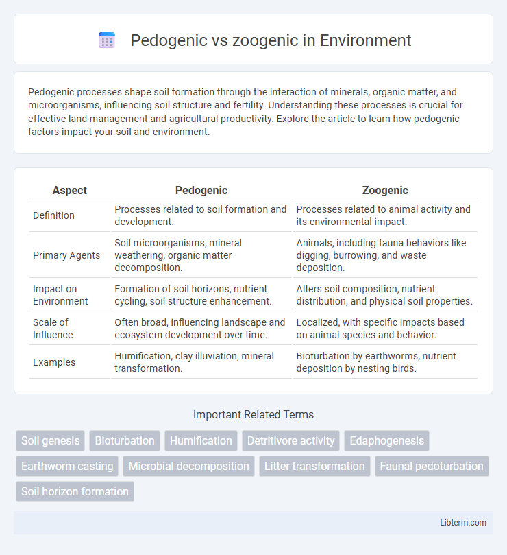 zoogenic vs Pedogenic in Environment - What is The Difference?