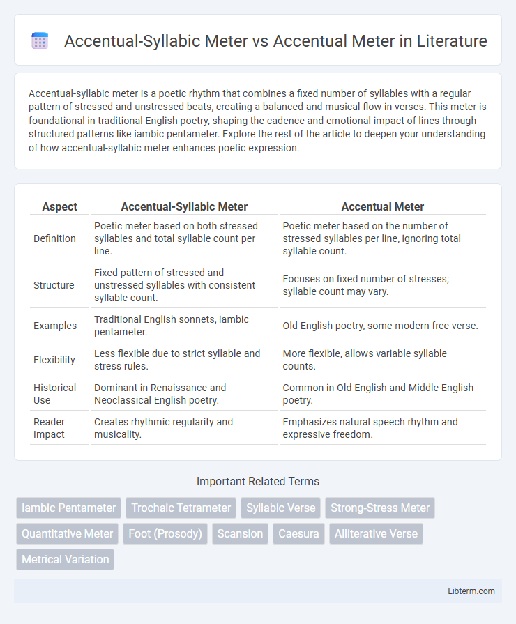 Accentual Meter vs Accentual-Syllabic Meter in Literature - What is The Difference?