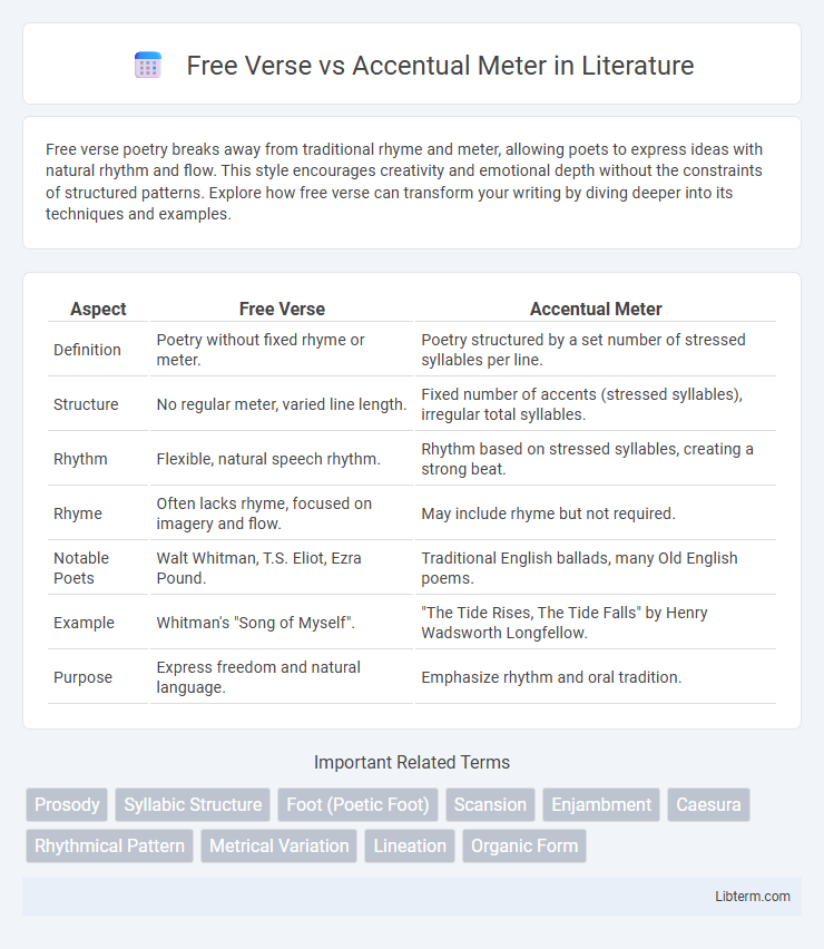 Accentual Meter vs Free Verse in Literature - What is The Difference?