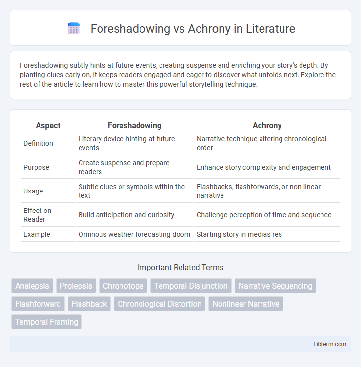 Achrony vs Foreshadowing in Literature - What is The Difference?