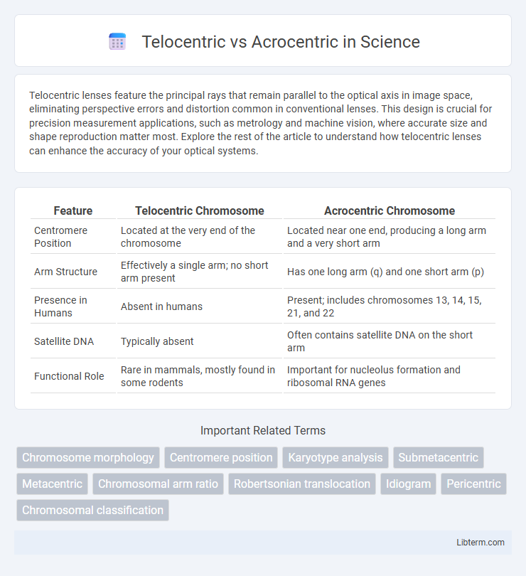 Acrocentric vs Telocentric in Science - What is The Difference?