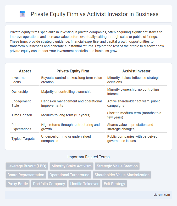 Activist Investor vs Private Equity Firm in Business - What is The Difference?