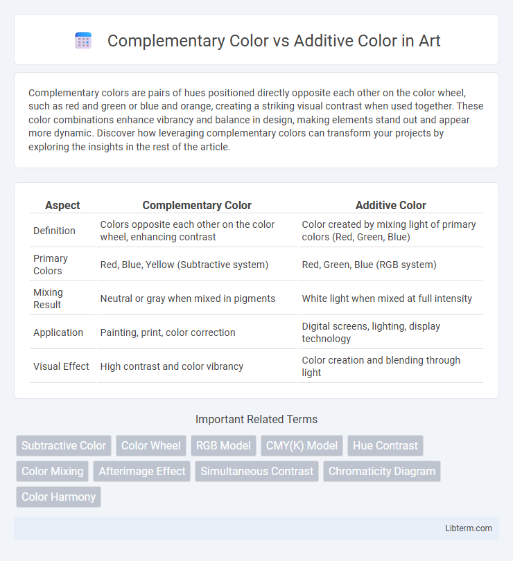 Additive Color vs Complementary Color in Art - What is The Difference?