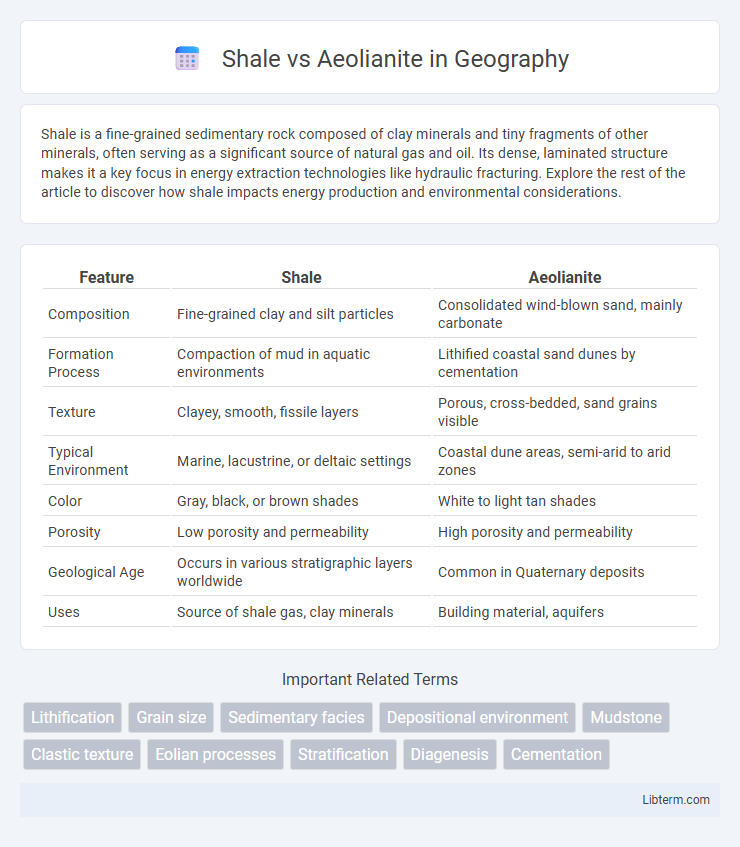 Aeolianite vs Shale in Geography - What is The Difference?