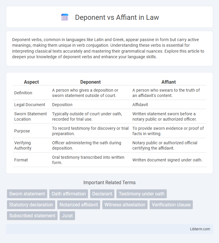 Affiant vs Deponent in Law - What is The Difference?