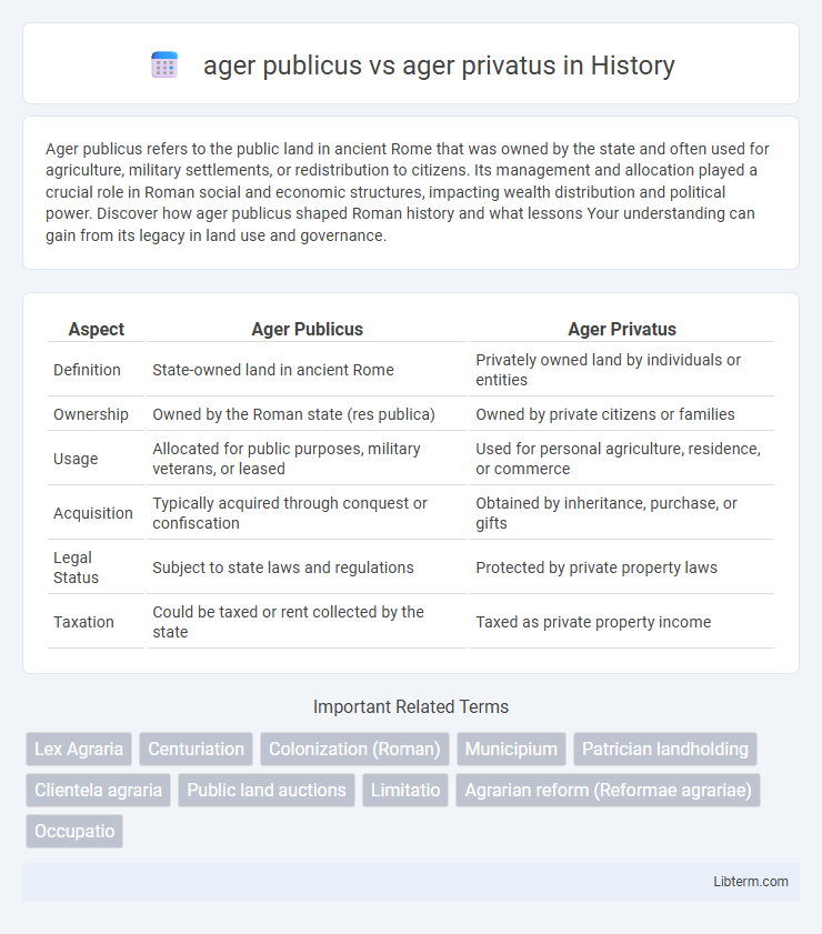 ager privatus vs ager publicus in History - What is The Difference?