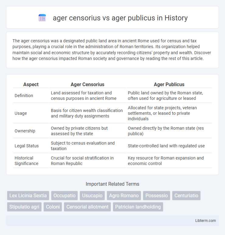 ager publicus vs ager censorius in History - What is The Difference?