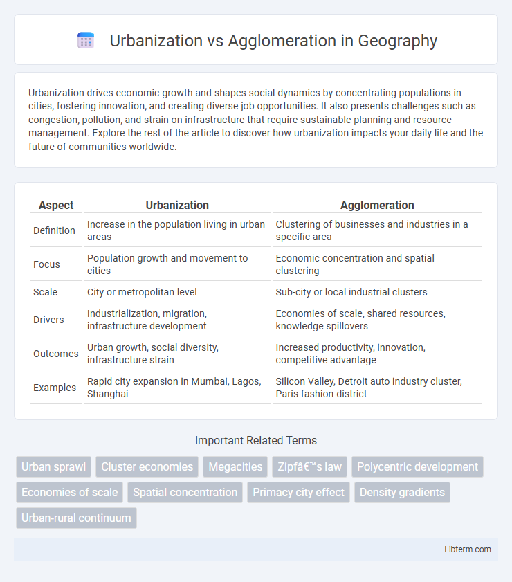 Agglomeration vs Urbanization in Geography - What is The Difference?