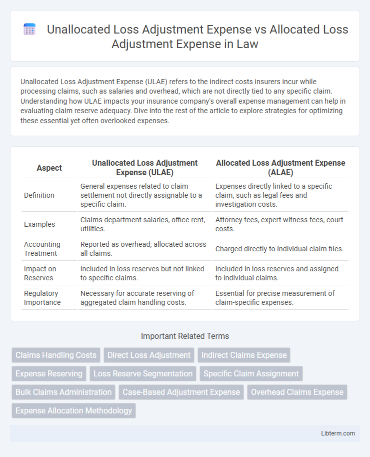 Allocated Loss Adjustment Expense vs Unallocated Loss Adjustment Expense in Law - What is The Difference?